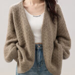 cashmere long sleeve cardigan