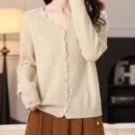 cashmere long sleeve cardigan